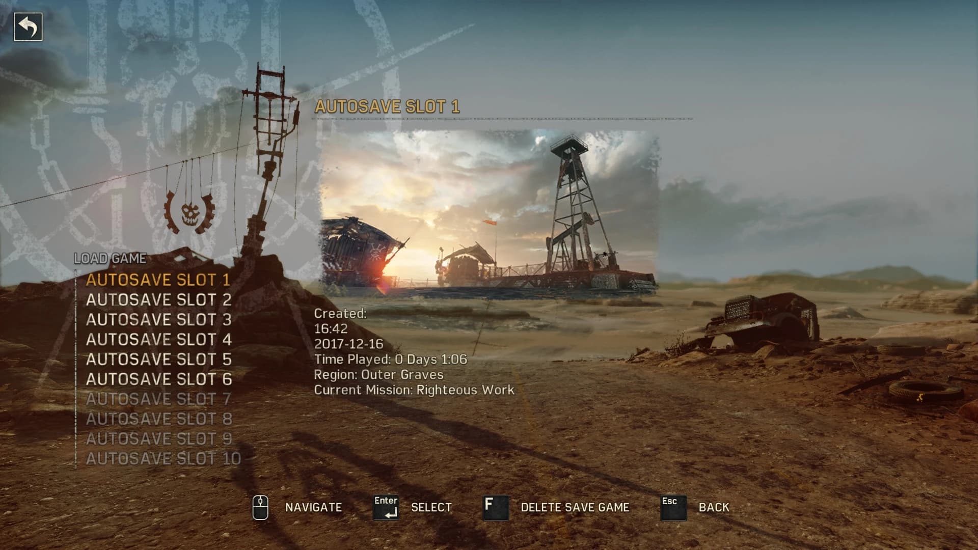 Mad Max Savegames