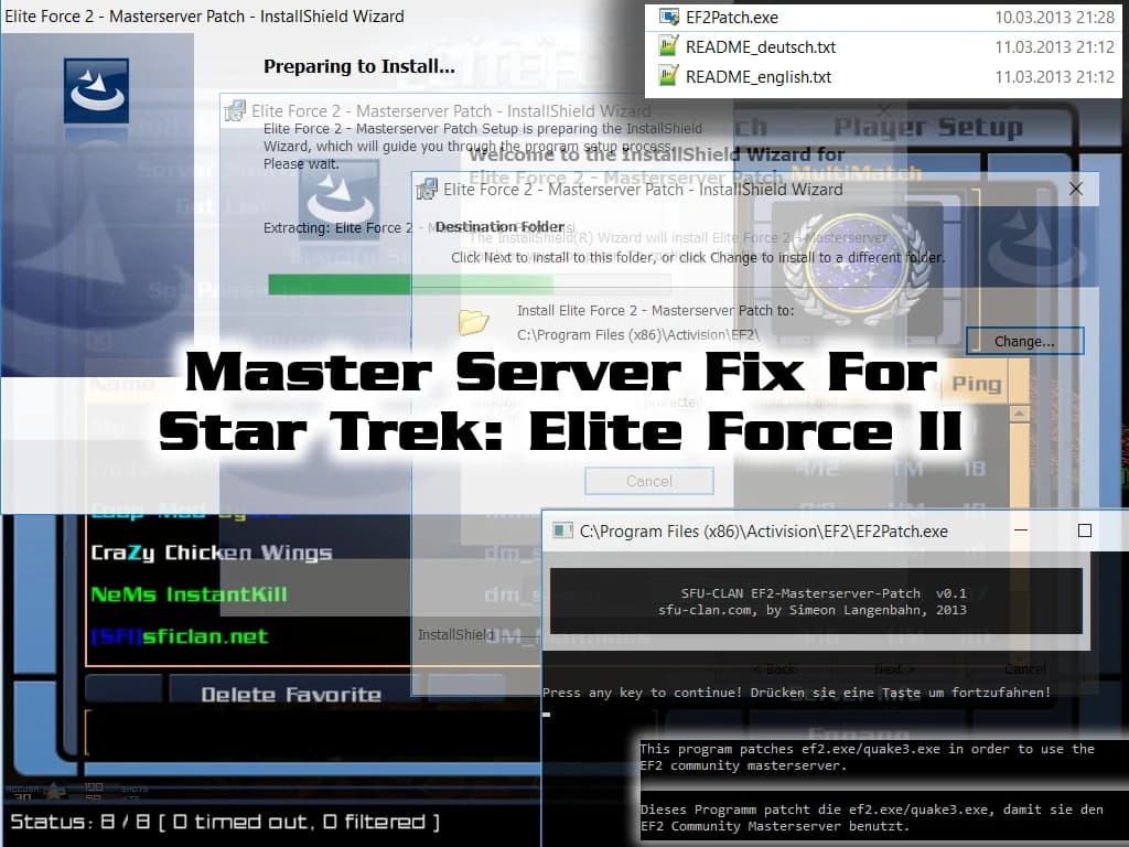 Master Server patch for Star Trek Elite Force 2