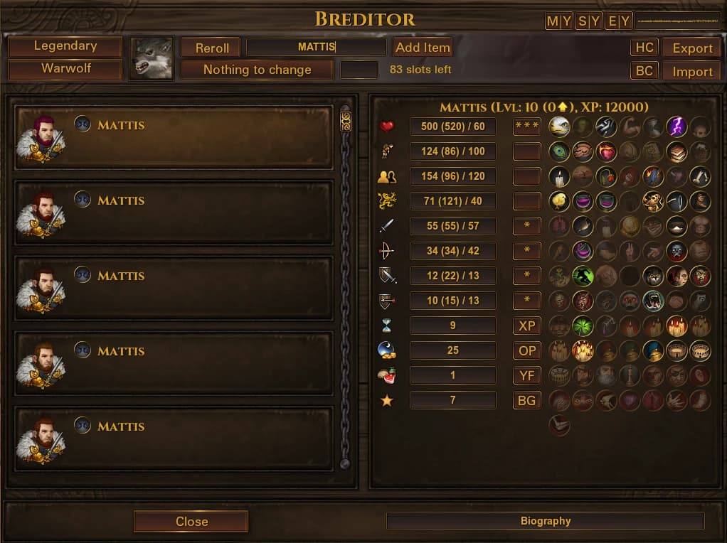 Bro Editor (Breditor) (BB and Legends)
