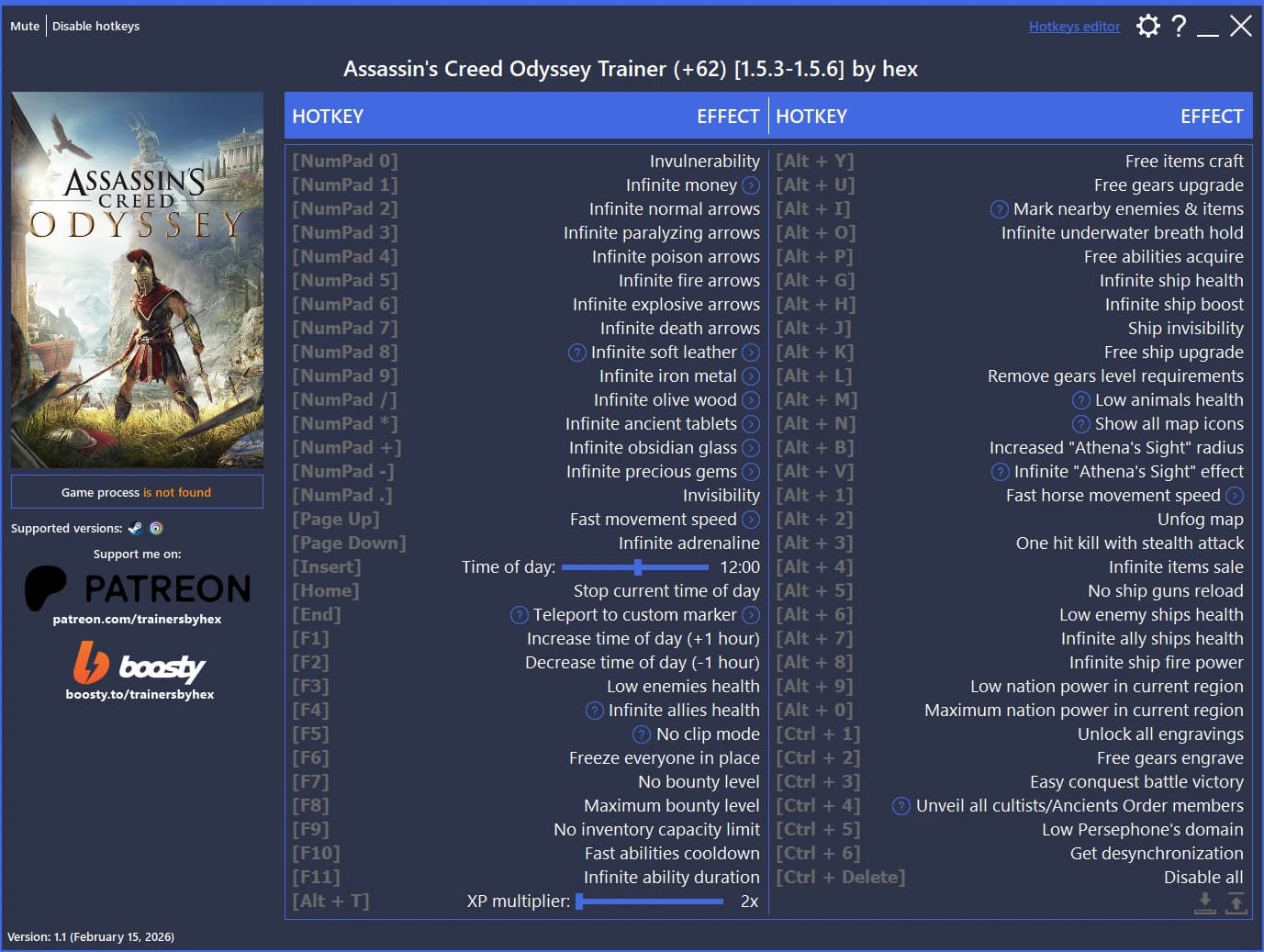 Assassin's Creed Odyssey Trainer