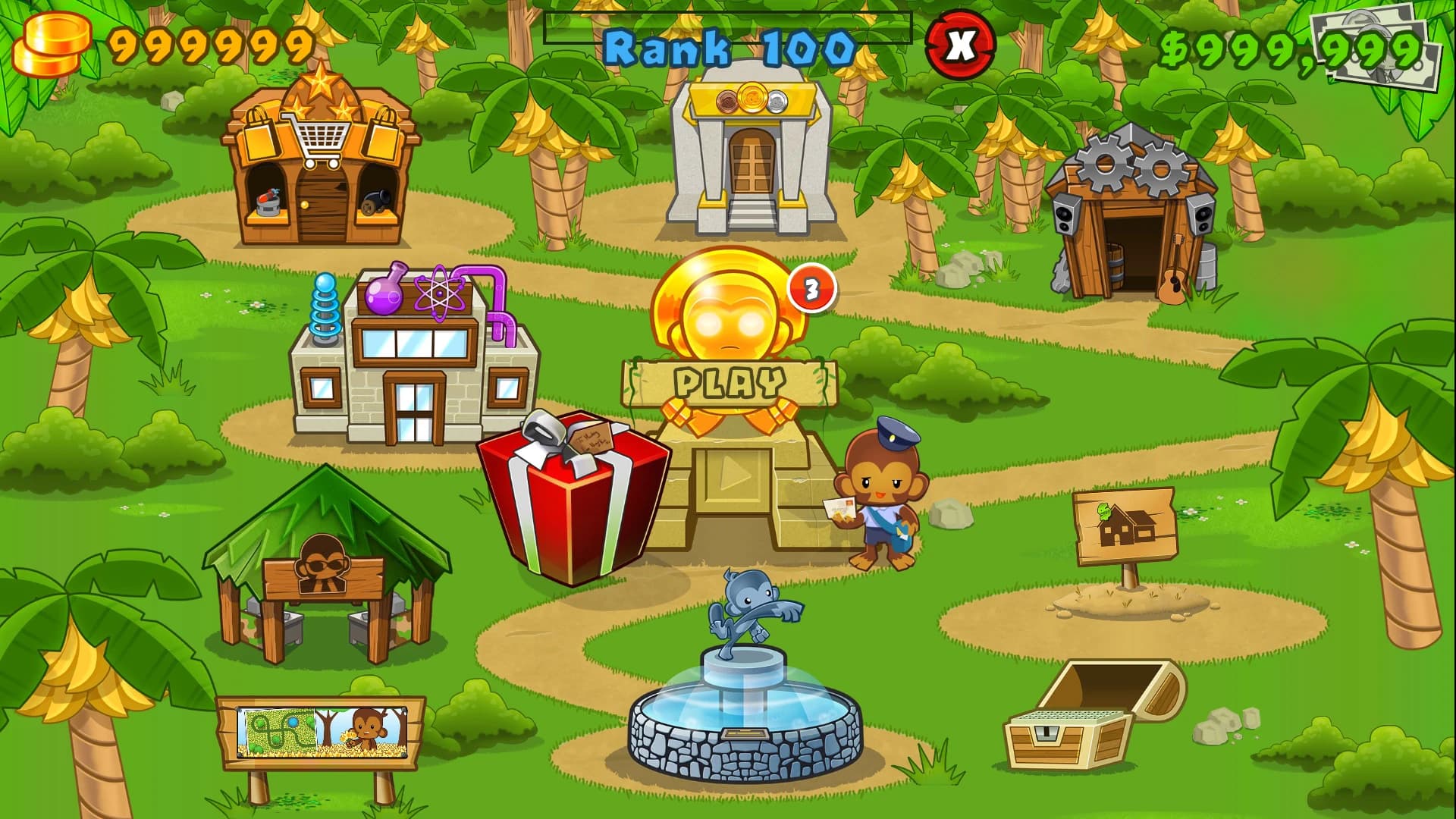 Save file with 999999 monkey money and tokens and everything unlocked