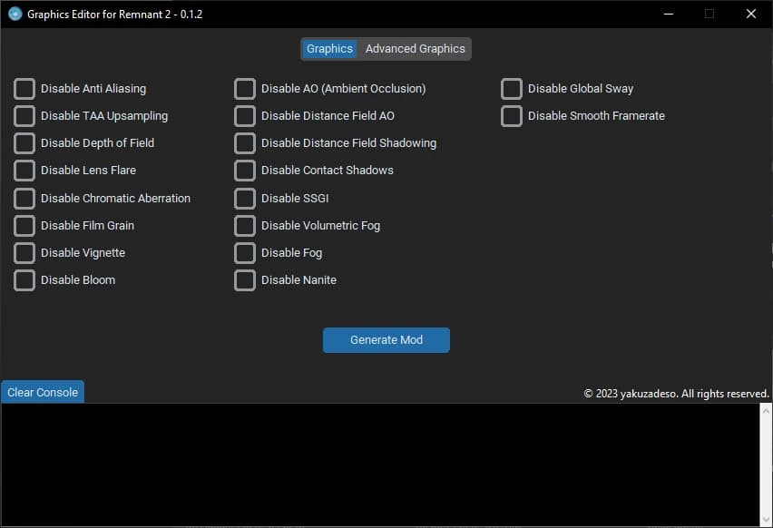 Graphics Editor - Performance boost - Disable Post processing effects