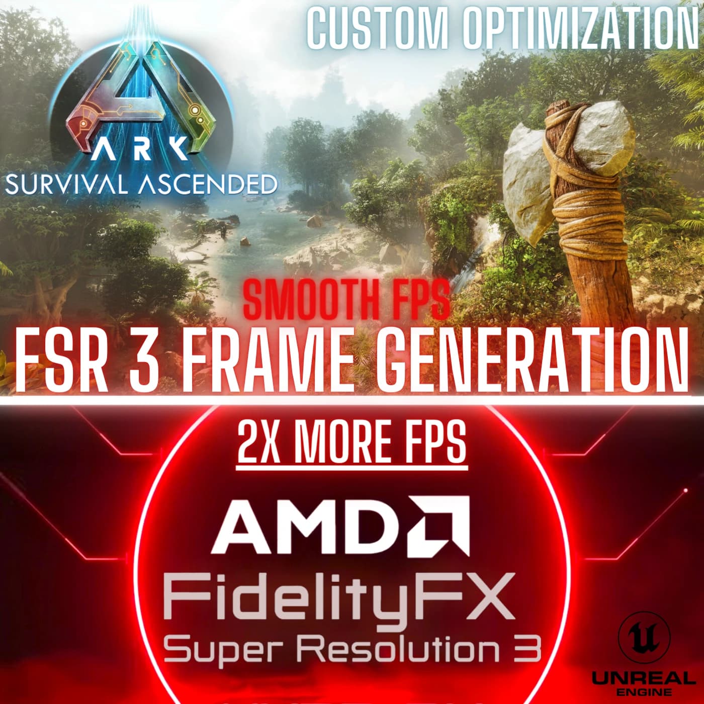 Ark Ascended Enable FSR 3 Frame Generation and UE5.2 Optimization