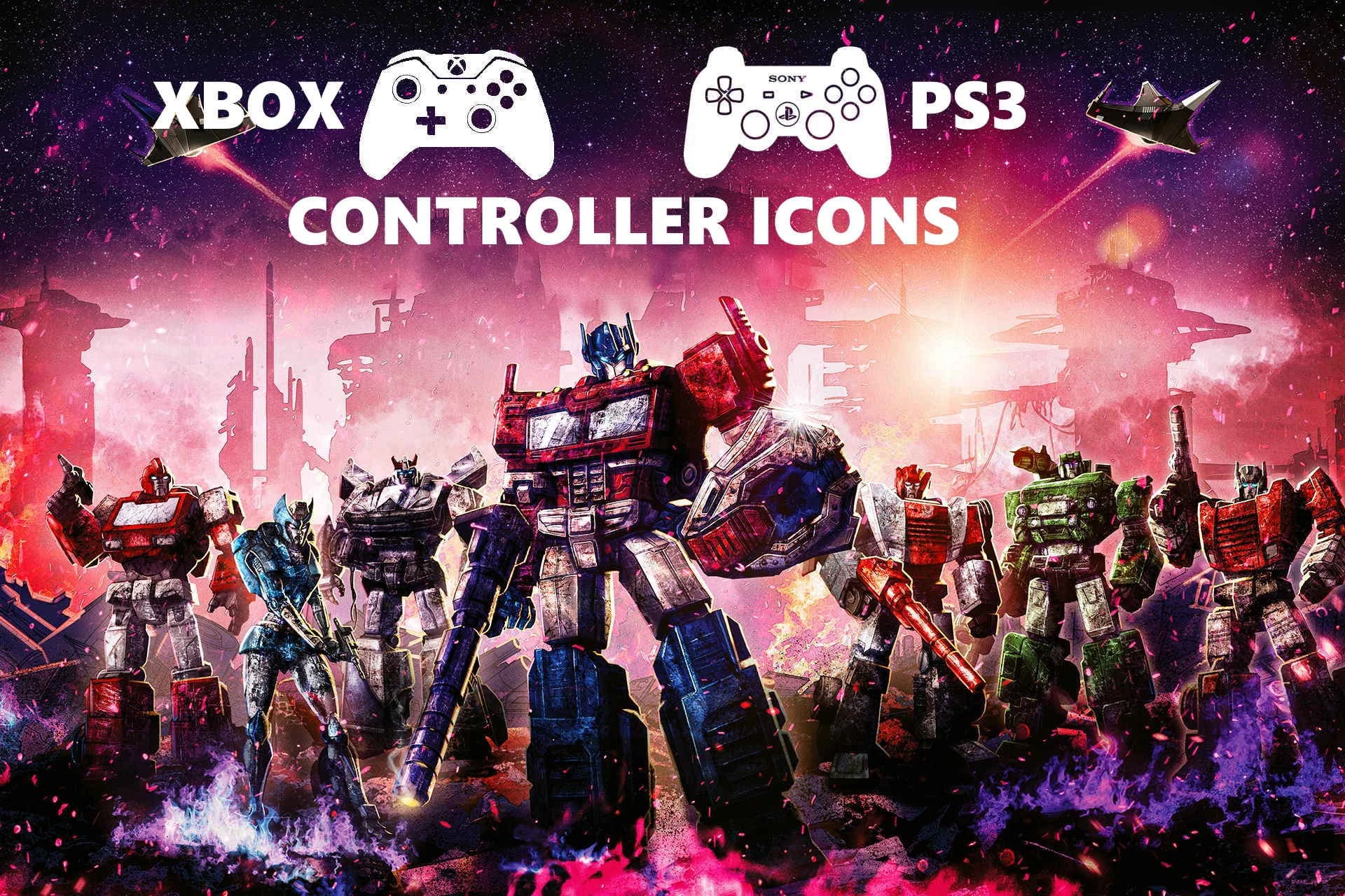 XBOX and PS3 Controller Icons