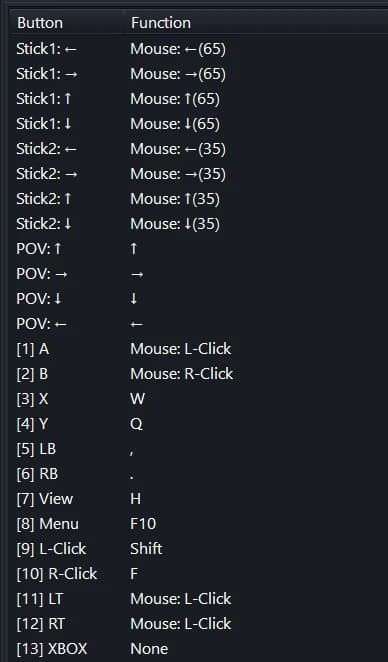 Xbox - Gamepad - Controller Mapping - Age of Empires