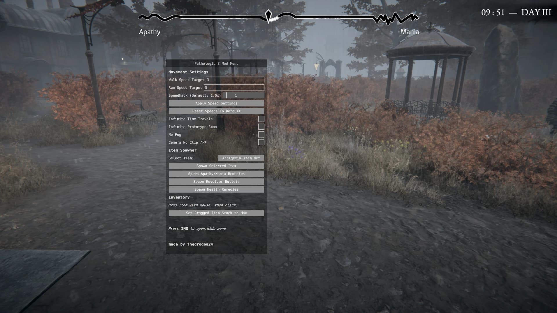 Pathologic 3 Mod Menu