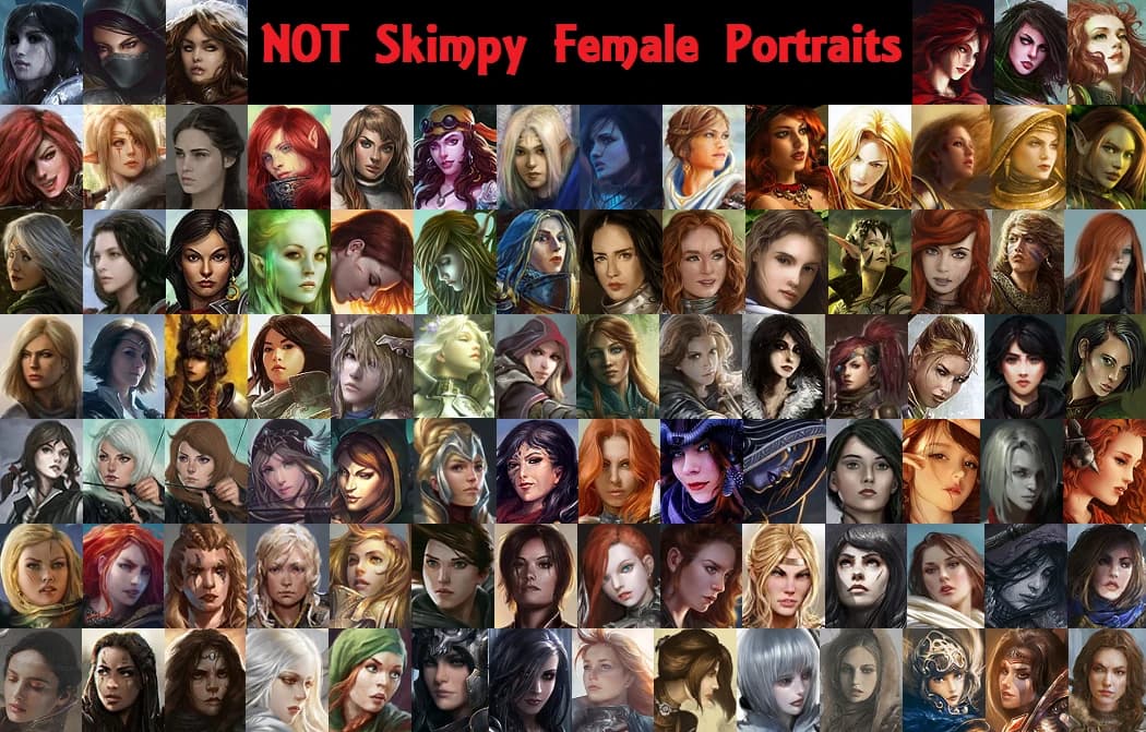 NOT Skimpy female portraits