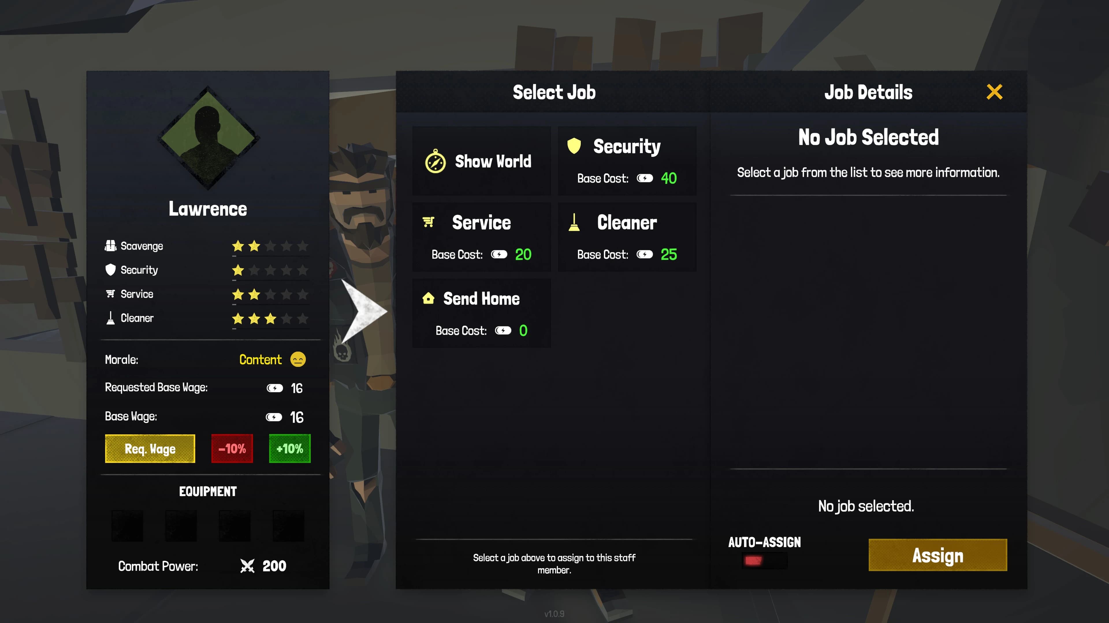 Job Persistence for staff
