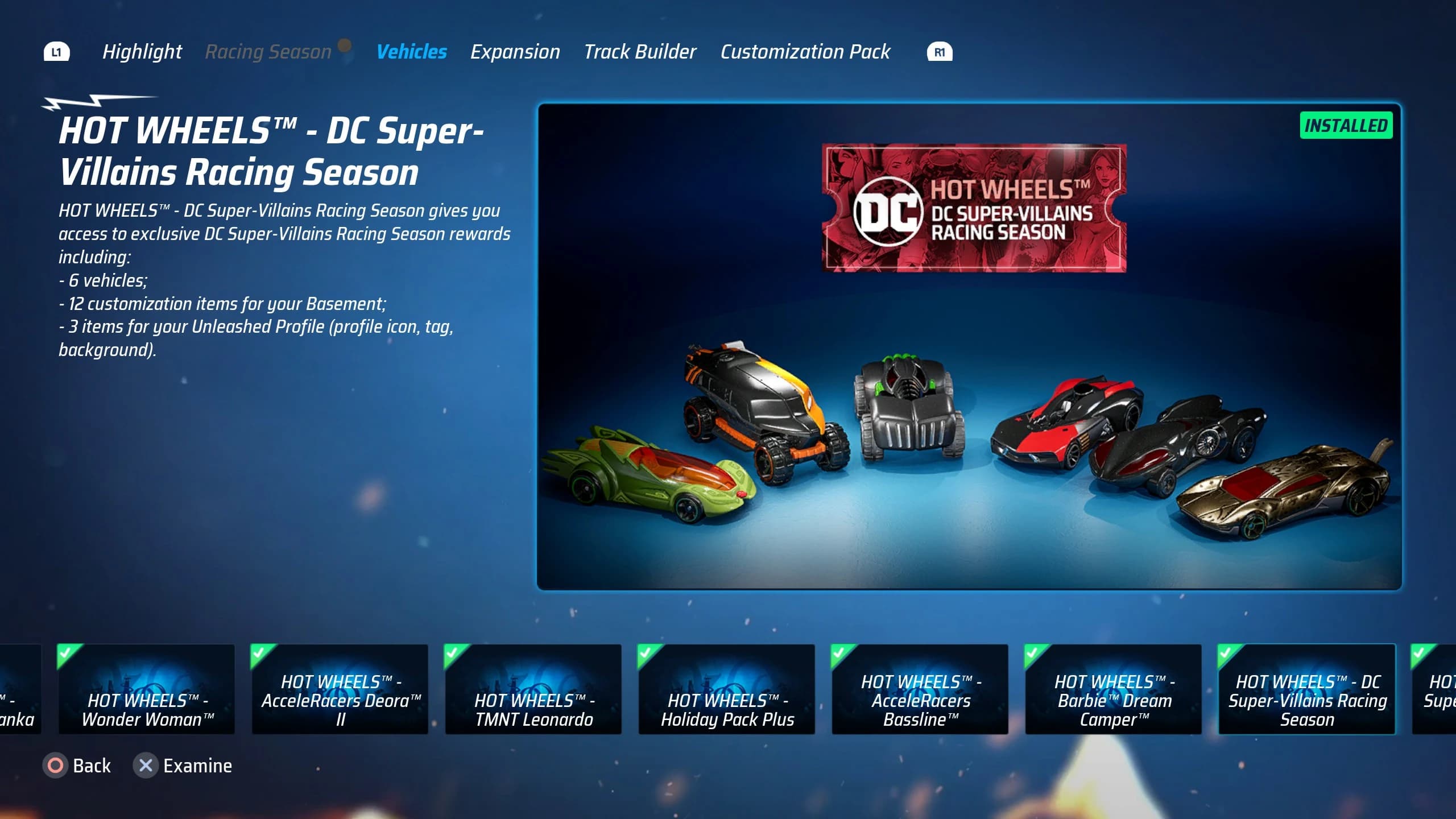 Racing Season Cars and Content Unlocked