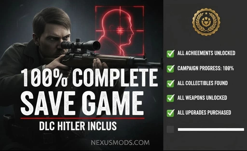 Sniper Elite Resistance Save Game 100 Campaign Dlc Hitler